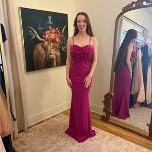 Chic Fuchsia Prom Dress